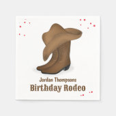 Cute Birthday Cowboy Rodeo Simple Red Bandana Servet (Voorkant)