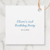 Cute Birthday Dinosaur Triceratops Custom Name Age Bedankjes Labels (Achterkant)