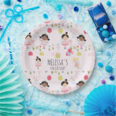 Cute Birthday Fairy Personalized Party Papieren Bordje (Feest)