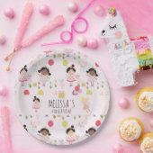 Cute Birthday Fairy Personalized Party Papieren Bordje (Feest)