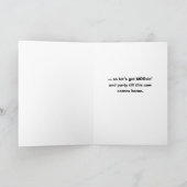 Cute Birthday for Grandpa with Funny Koe Card Kaart (Binnen)