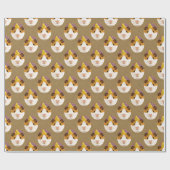 Cute Birthday Guinea Pig Pattern Cadeaupapier (Vlak)