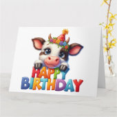 Cute Birthday-kaart Kaart (Gele Bloem)