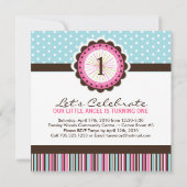 Cute Birthday Party Invitation Kaart (Achterkant)