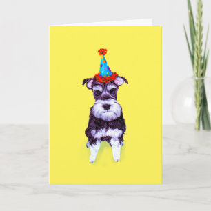 Cute Birthday Schnauzer Kaart