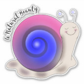 Cute Bisexual Pride Snail Sticker (Voorkant)