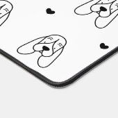 Cute Black and White Basset Hound Pattern (Coin)