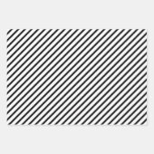 Cute Black and White Minimalist Pattern Inpakpapier Vel (Voorkant 3)