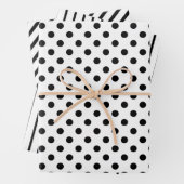 Cute Black and White Minimalist Pattern Inpakpapier Vel (In situ)