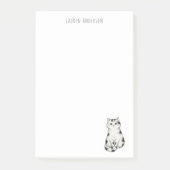 Cute black and white whimsical Cat Notepad Post-it® Notes (Voorkant)