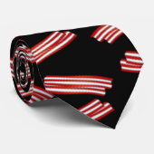 Cute black bacon patroon stropdas (Opgerold)