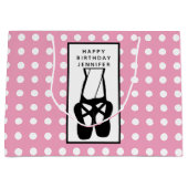 Cute Black Ballet Slippers En Pointe Groot Cadeauzakje (Voorkant)