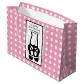 Cute Black Ballet Slippers En Pointe Groot Cadeauzakje (Achterkant Gekanteld)