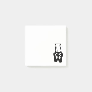 Cute Black Ballet Slippers En Pointe Post-it® Notes
