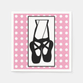 Cute Black Ballet Slippers En Pointe Servet (Voorkant)