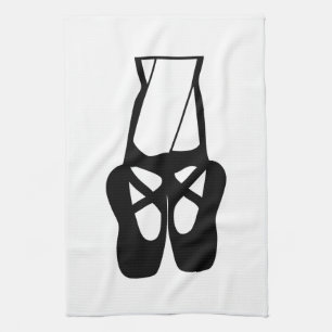 Cute Black Ballet Slippers En Pointe Theedoek