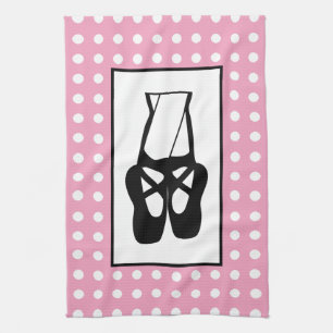 Cute Black Ballet Slippers En Pointe Theedoek