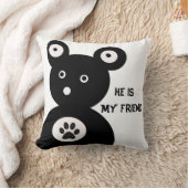 Cute Black Beer Cushion Kussen (Deken)