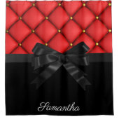 Cute Black Bow Douchegordijn (Voorkant)