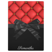 Cute Black Bow Klembord (Achterkant)