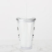 Cute Black Bow Tie & Buttons Best Man Wedding Acryl Drinkbeker (Rechts)