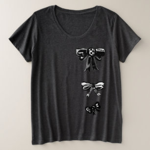 Cute Black Bows Graphic T shirt