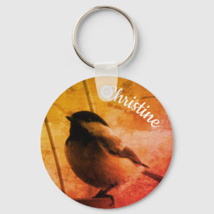 Cute Black Capped Chickadee Sleutelhanger