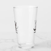 Cute Black Cat ajouter Nom Verre (Gauche)