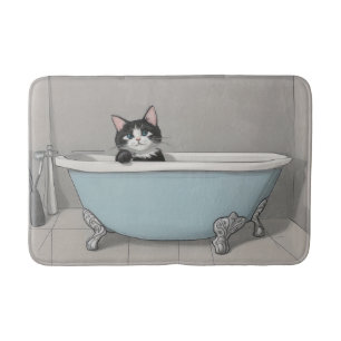 Cute Black Cat Badmat