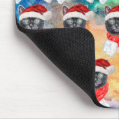 Cute Black Cat Funny Feestdagen voor kerstmis Muismat (Hoek)