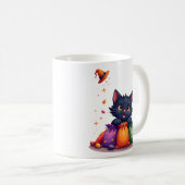 Cute Black Cat Halloween Candy Mug (Devant droit)