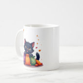 Cute Black Cat Halloween Candy Mug (Devant gauche)
