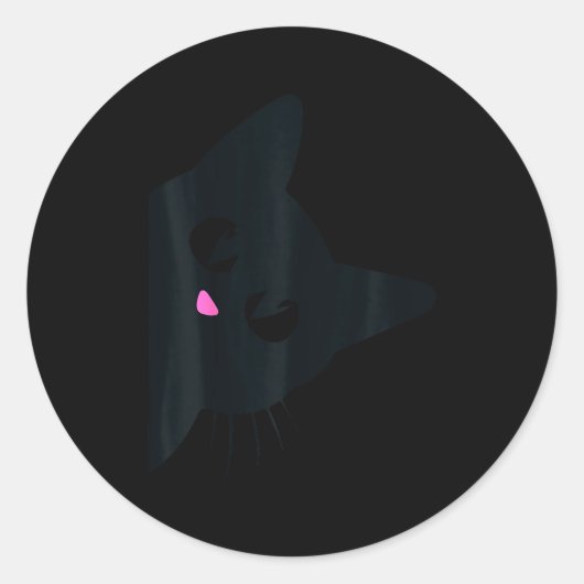 Cute Black Cat Halloween Costume Kitten Kids Toddl Ronde Sticker (Voorkant)