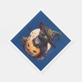 Cute Black Cat Halloween Servet (Hoek)