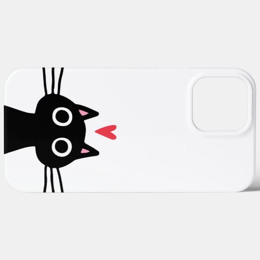 Cute Black Cat met hart Case-Mate iPhone Case (Achterkant (horizontaal))