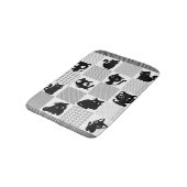 Cute Black Cat Pattern Badmat (Gekanteld)