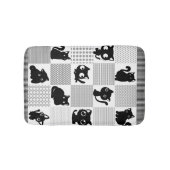 Cute Black Cat Pattern Badmat (Voorkant)