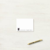 Cute Black Cat Personaliseer opmerkingen Post-it® Notes (Op bureau)