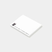 Cute Black Cat Personaliseer opmerkingen Post-it® Notes (Schuin)