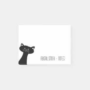 Cute Black Cat Personated Post-it® notes 4 x 3