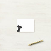 Cute Black Cat Post-it® notes 4 x 3 (Op bureau)
