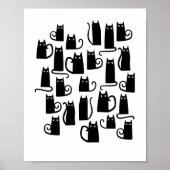 Cute Black Cat Poster (Voorkant)