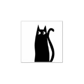Cute Black Cat Rubberstempel (Afrduk)