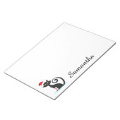 Cute Black Cat Santa Hat Persoonlijk Notitieblok (Schuin)