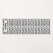 Cute Black Cat Silhouette Pattern - Aangepaste naa Yogamat (Voorkant (horizontaal))