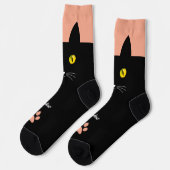 Cute Black Cat Socks Gift for Cat Lovers Sokken (Links)