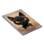 Cute Black Cat Swimming Journal Art (Côté Droit)