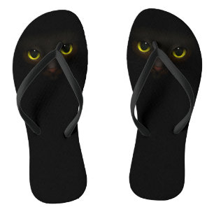 Cute Black Cat Teenslippers