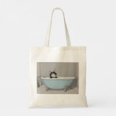 Cute Black Cat Tote Bag (Achterkant)
