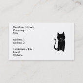 Cute Black Cat Visitekaartje (Achterkant)